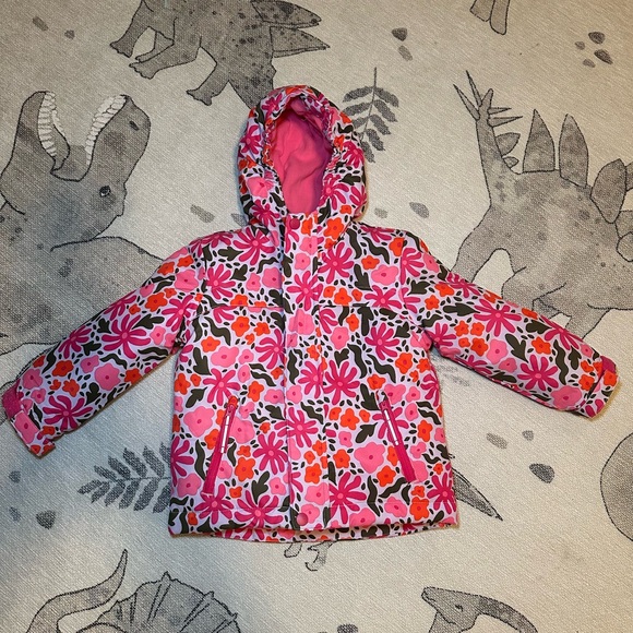 Cat & Jack Other - NWOT Cat & Jack Pink Floral Hooded Winter Coat Jacket